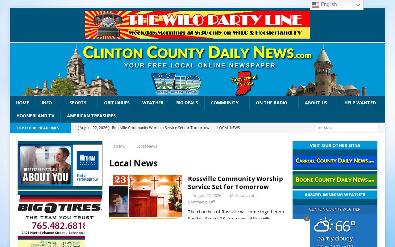 Clinton County Daily News local arrest and crime coverage page